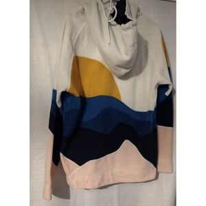 Free Nature NYC Women's Colorblock Fleece Pullover Hoodie – Zip Neck, Size M